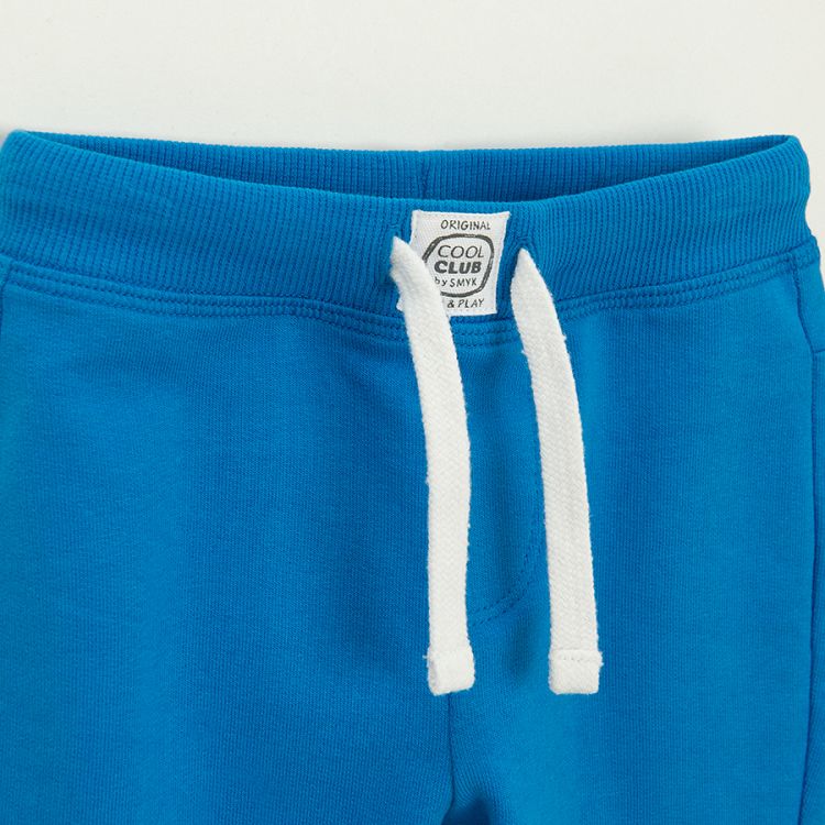 Blue sweatpants with cord