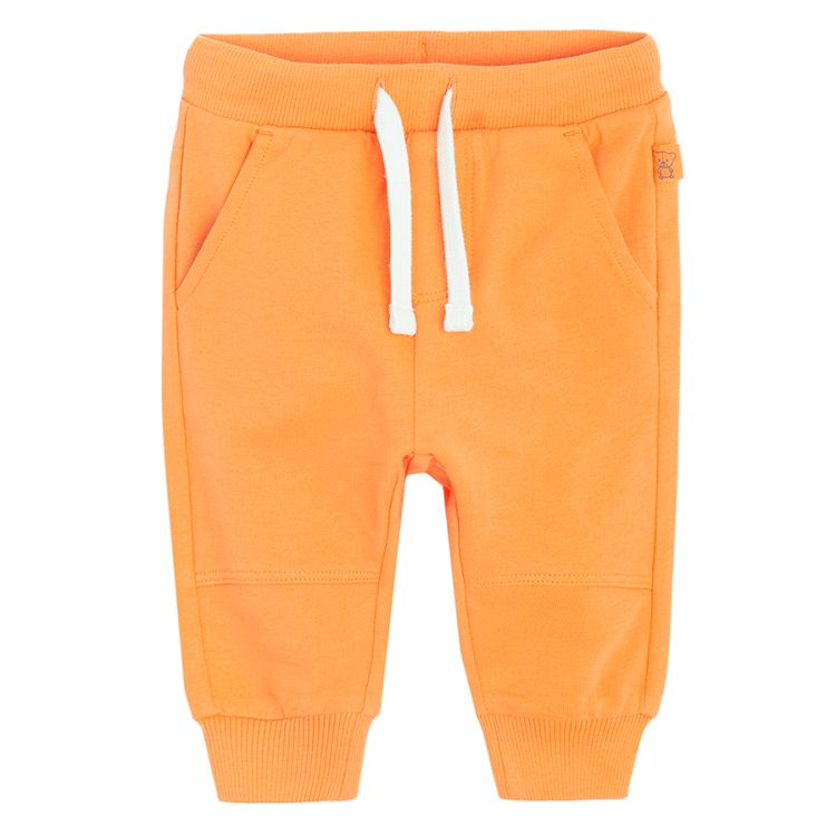 Blue and light orange jogging pants with cord- 2 pack