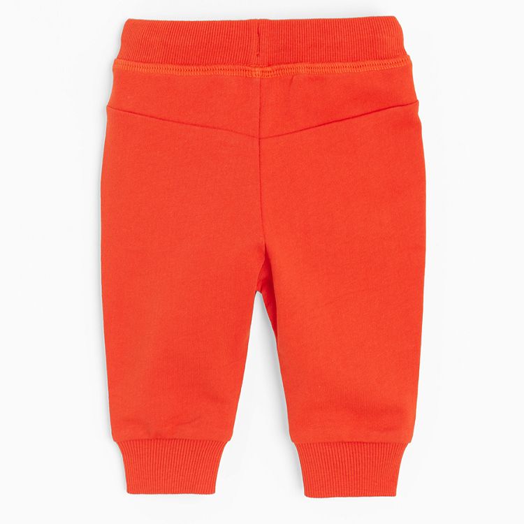 Coral jogging pants with cord