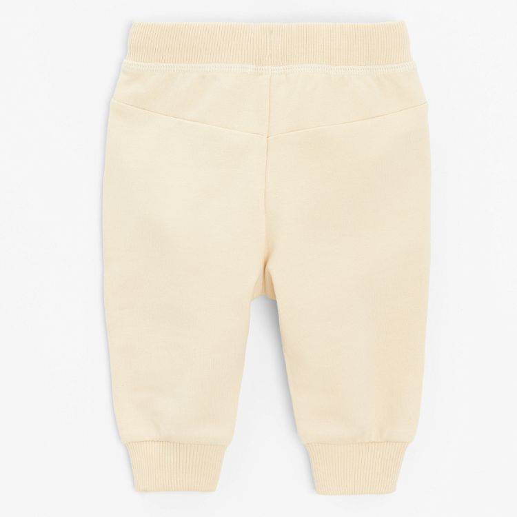 Beige jogging pants with cord