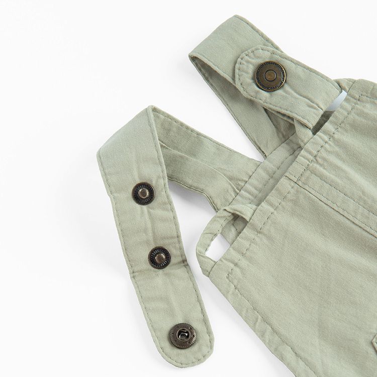 Olive short dungaree