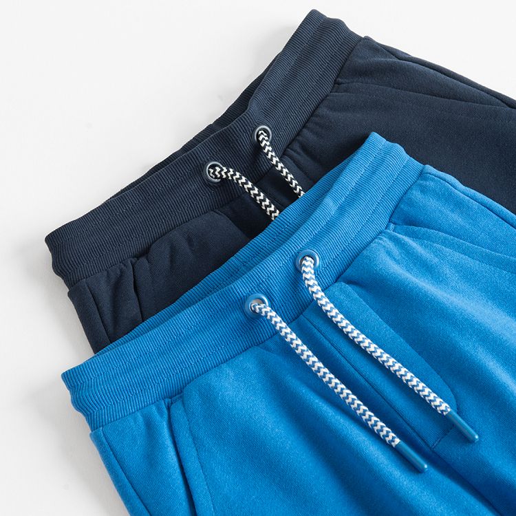 Blue and light blue sweatpants with cord- 2 pack