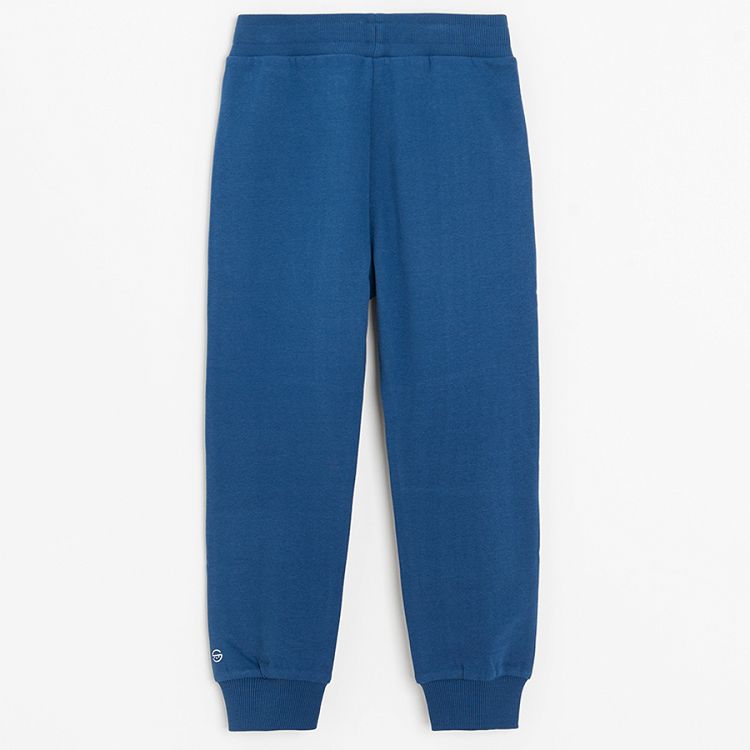 Blue sweatpants with cord