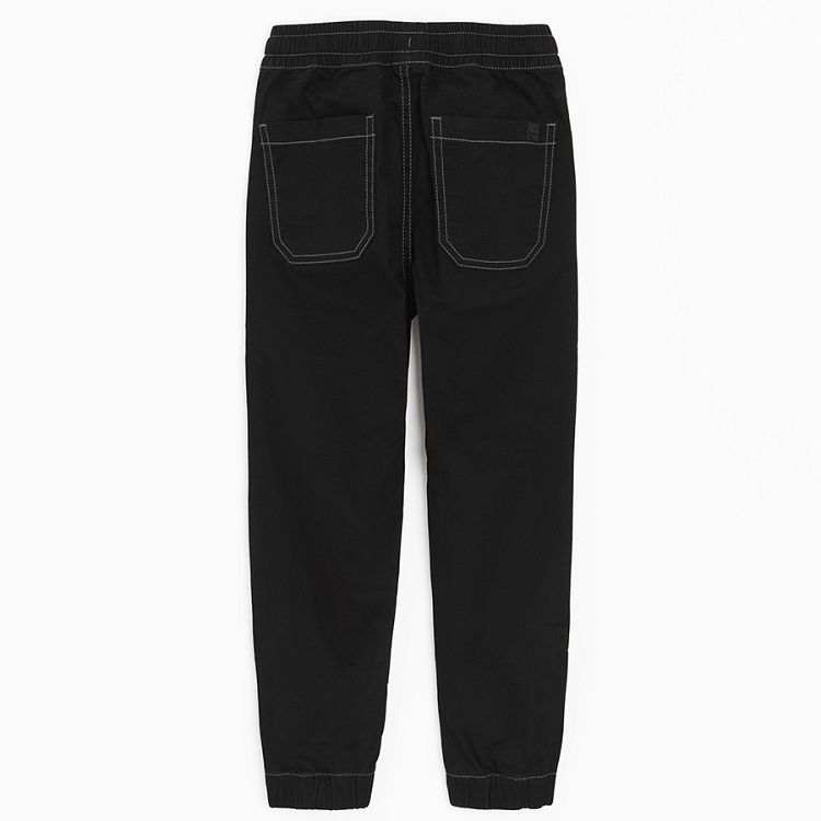 Black denim pants with cord