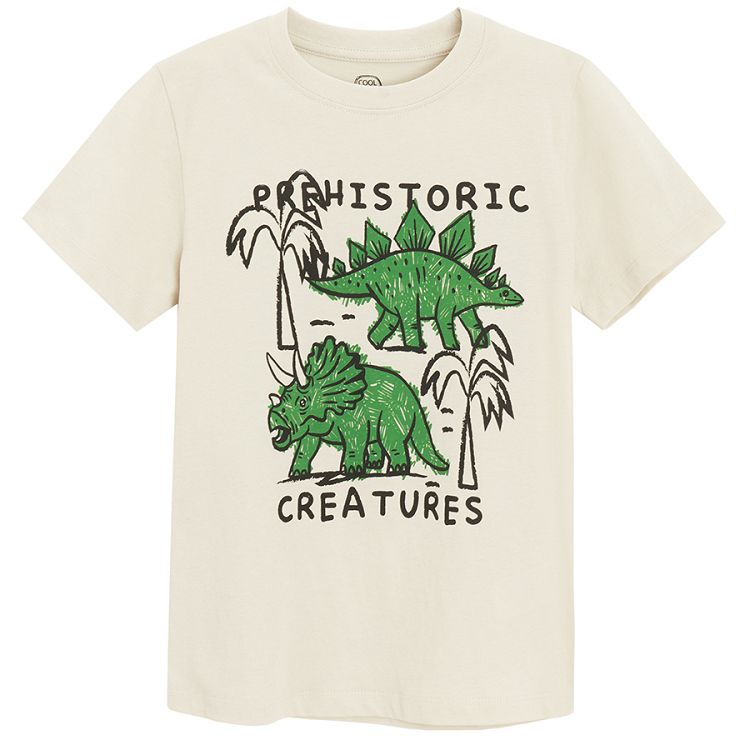 Light green T-shirt with Prehistoric Creatures print