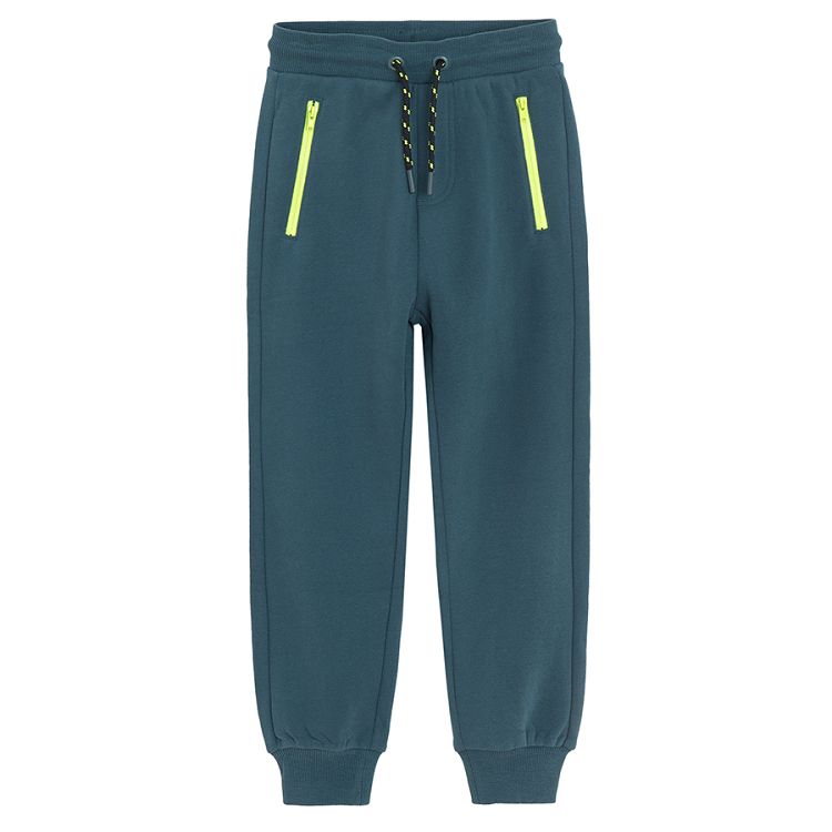 Blue sweatpants with cord