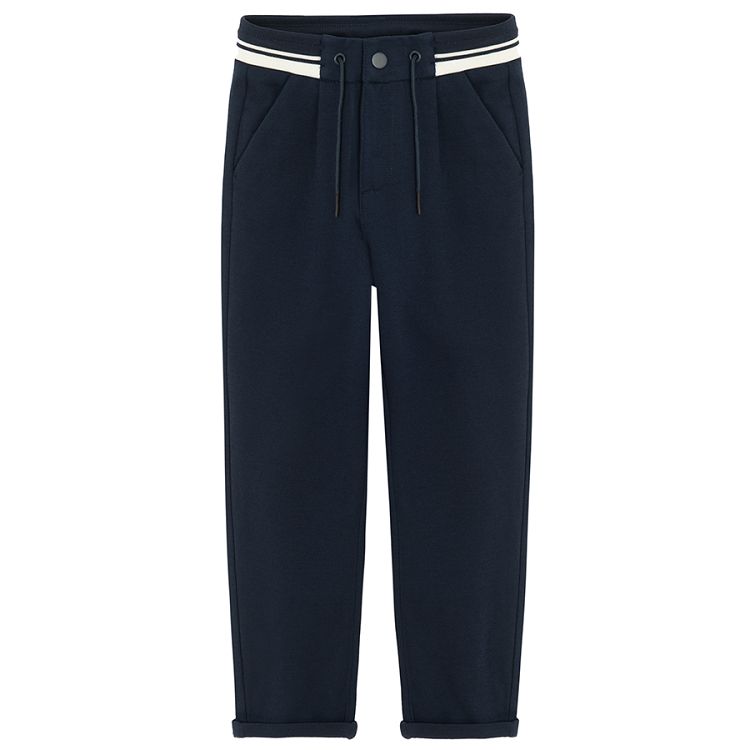 Dark blue trousers with cord