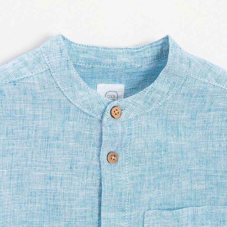 Denim long sleeve button down shirt