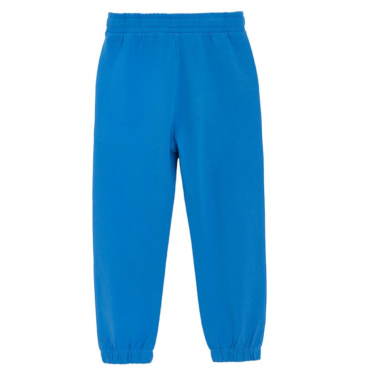 Blue jogging pants with cord