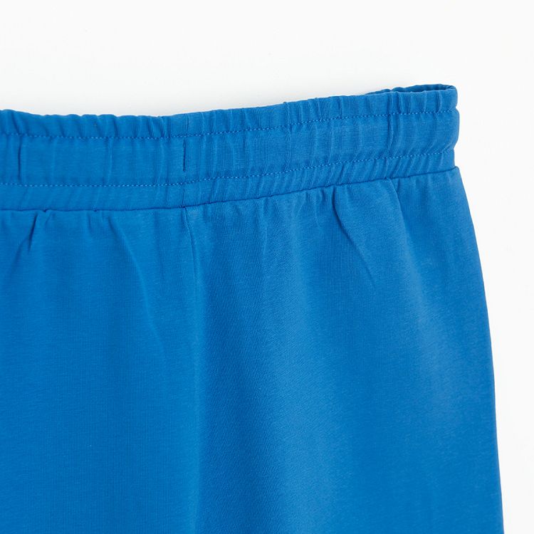 Blue jogging pants with cord