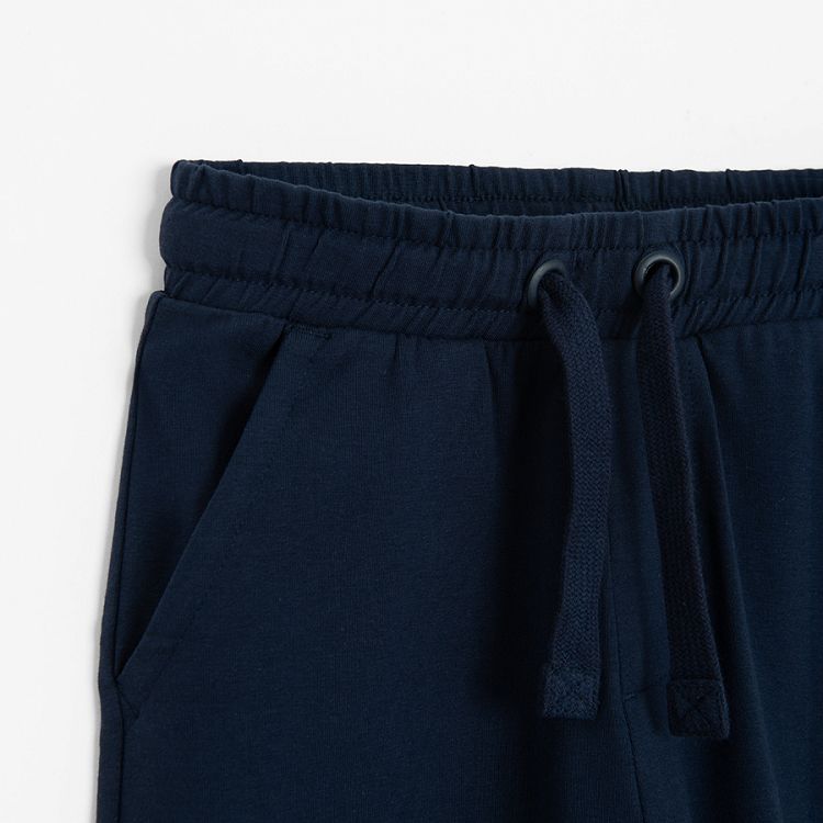 Dark blue jogging pants with cord