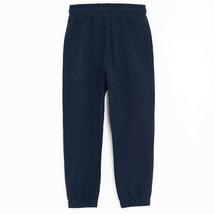 Dark blue jogging pants with cord