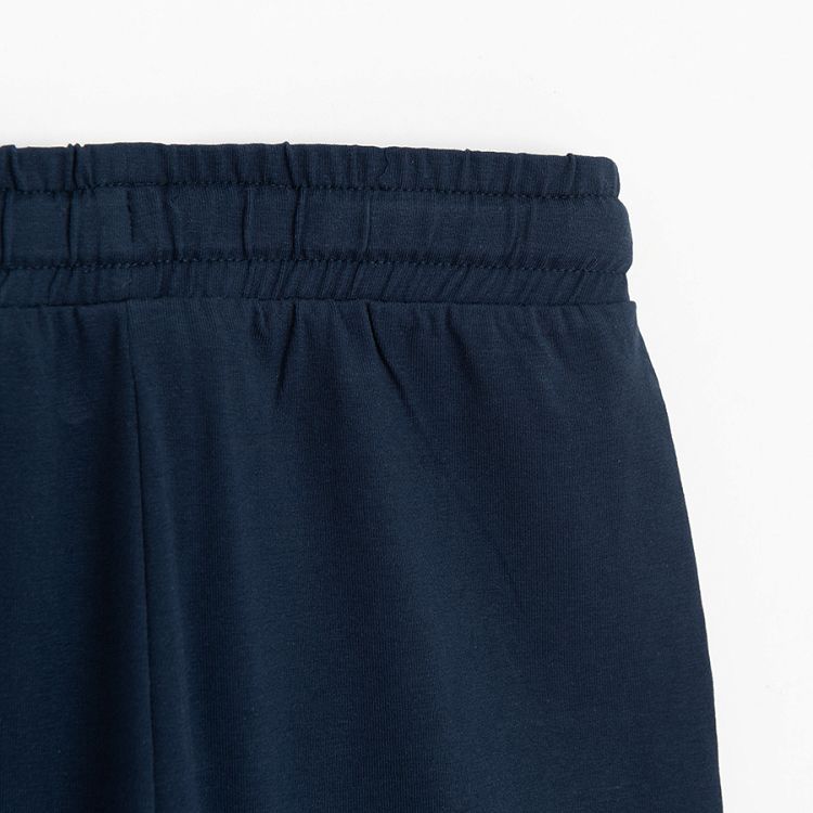 Dark blue jogging pants with cord