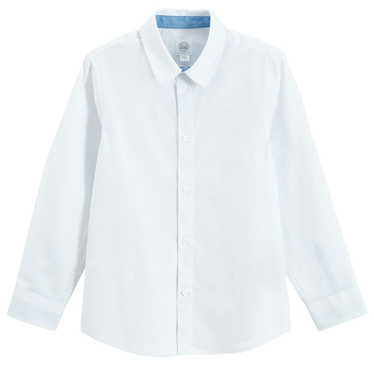 White long sleeve button down shirt