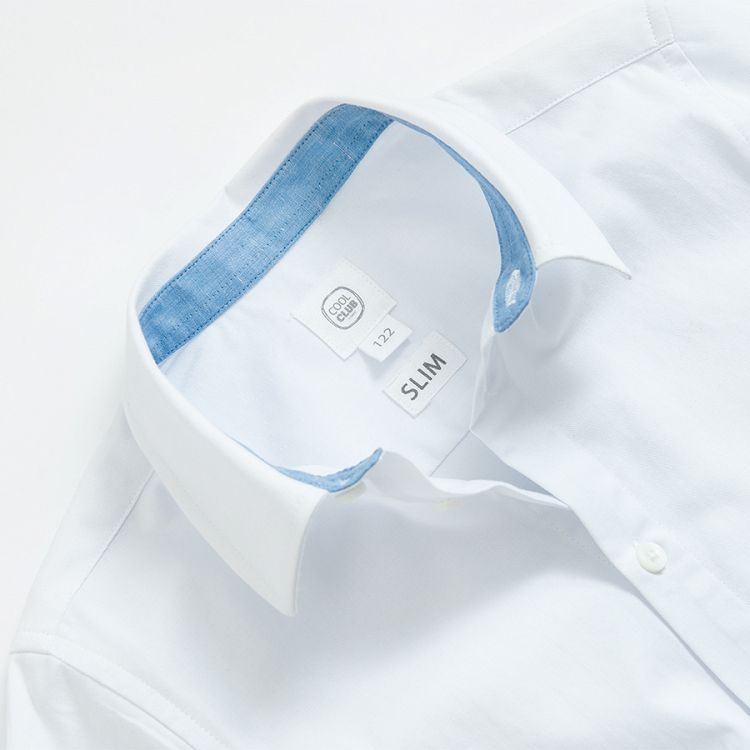 White long sleeve button down shirt