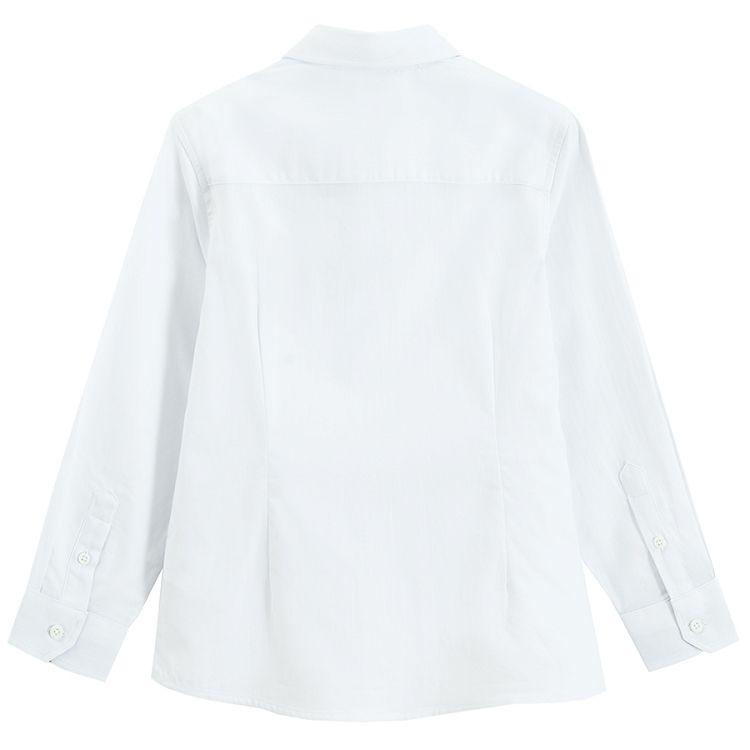 White long sleeve button down shirt