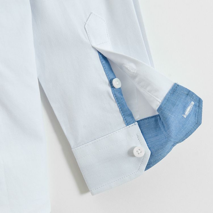 White long sleeve button down shirt