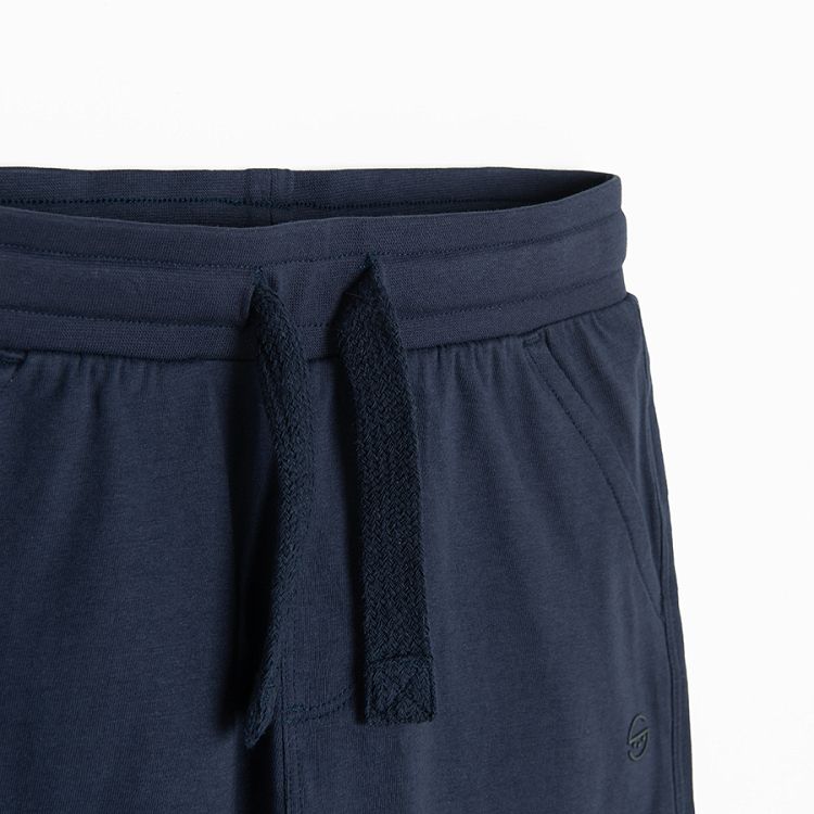 Dark blue long shorts with cord