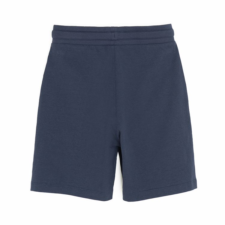 Dark blue long shorts with cord