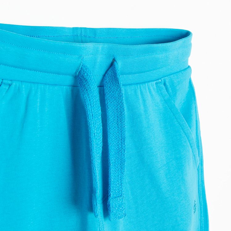 Turquoise long shorts with cord