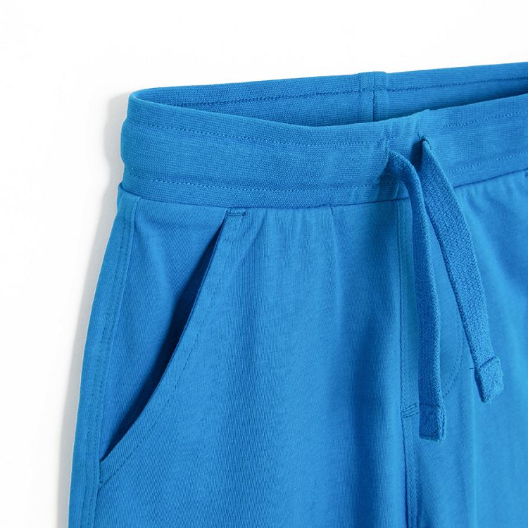 Blue long shorts with cord