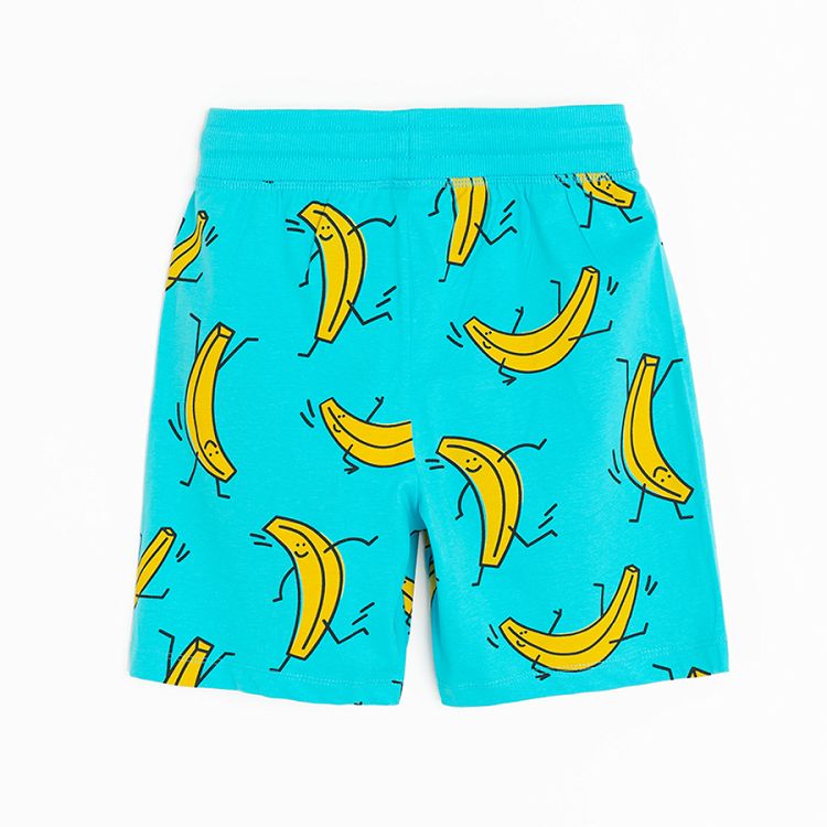 Grey and blue with bananas print - 2 pack