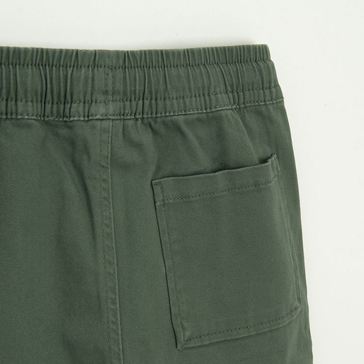 Khaki cargo pants with cord