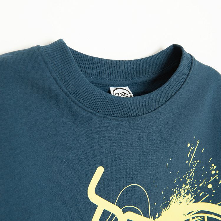 Dark blue sweatshirt with BIKE LIFE FOREVER print