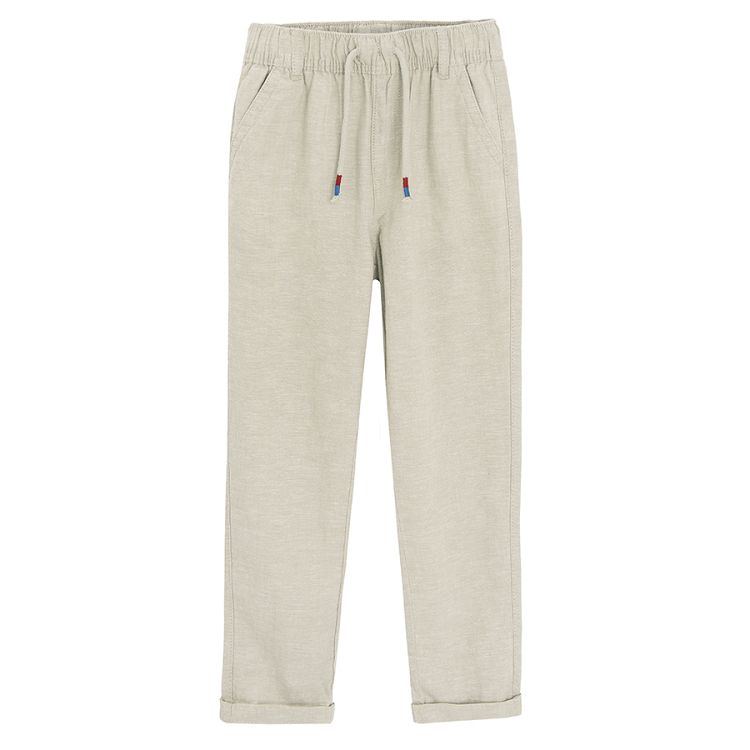 Beige trousers with cord