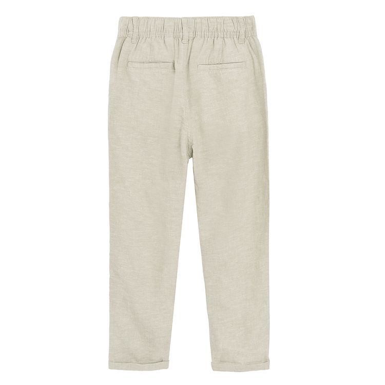 Beige trousers with cord