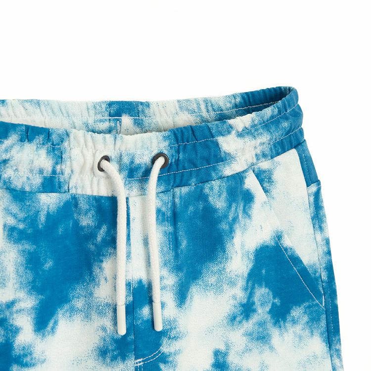 Blue tie dye shorts