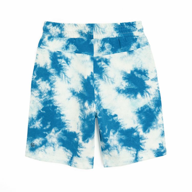 Blue tie dye shorts