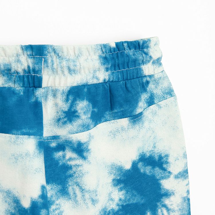 Blue tie dye shorts