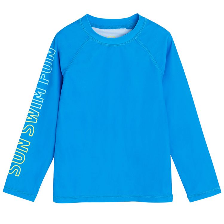 Blue long sleeve UVA blouse