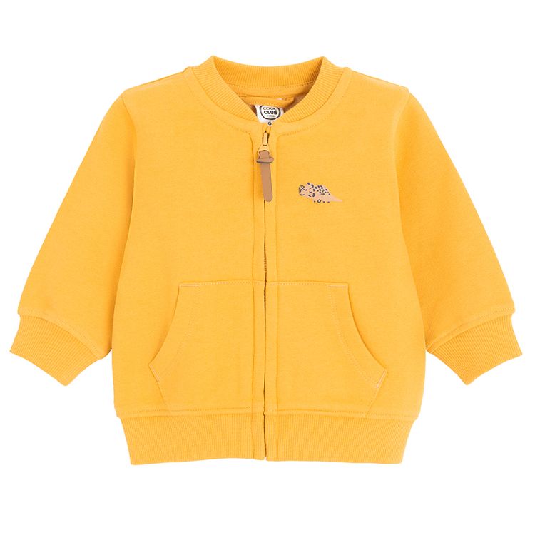 Yellow zip through sweatshirt