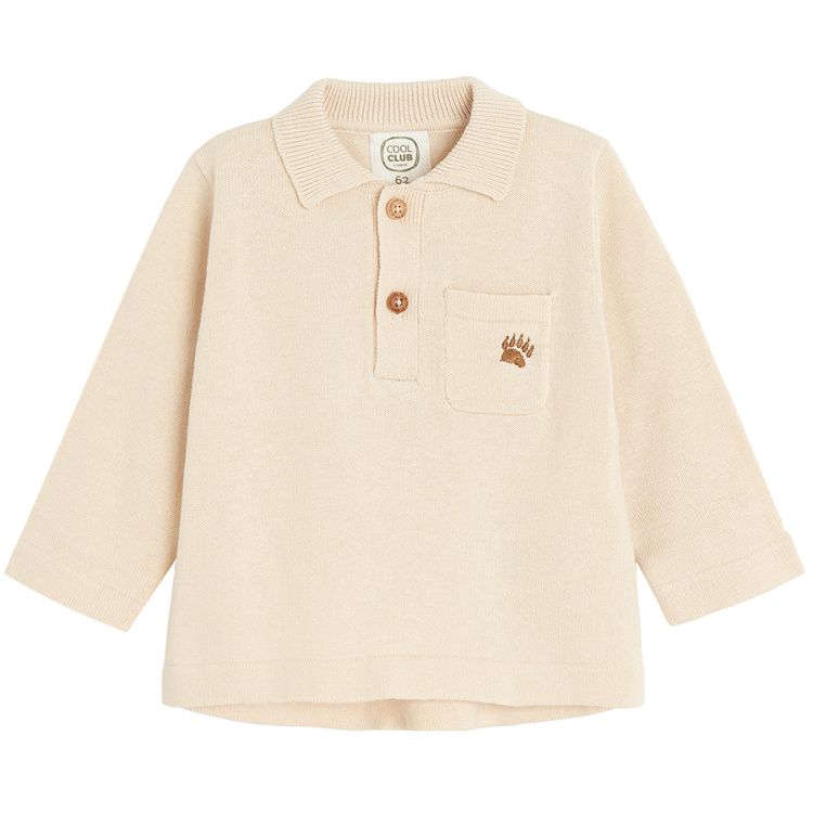 Long sleeve Polo blouse