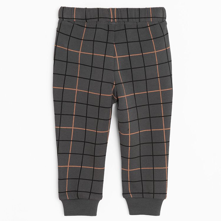 Grey checked pants