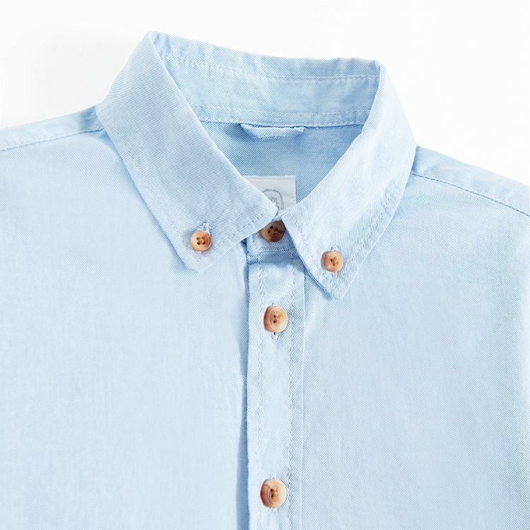 Blue button down classic shirt