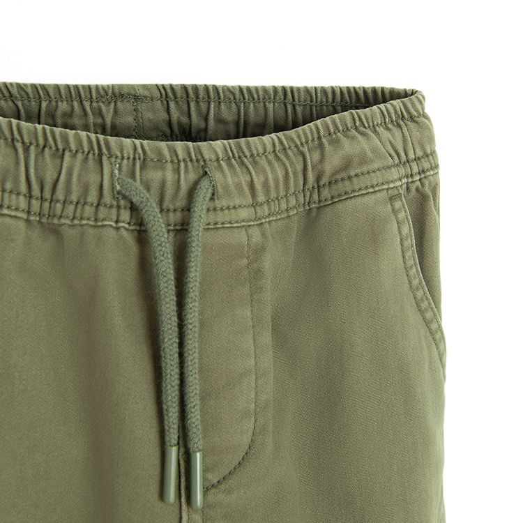 Green khaki cargo trousers