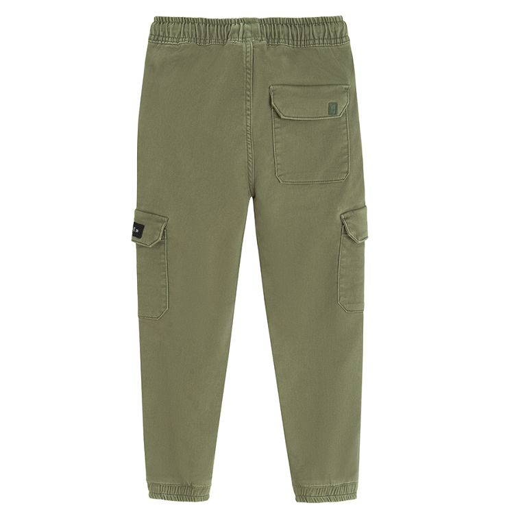 Green khaki cargo trousers