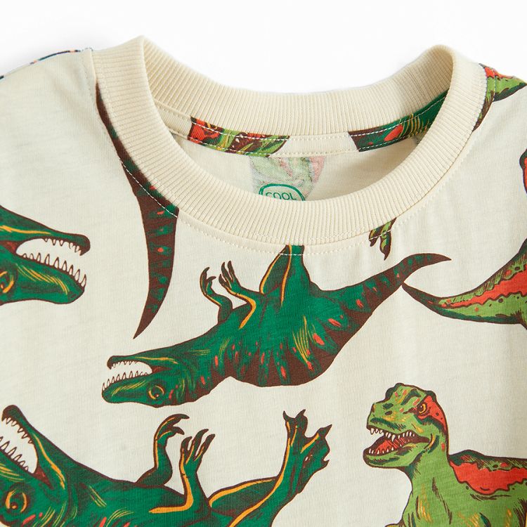 T-shirt with dinosaurs print