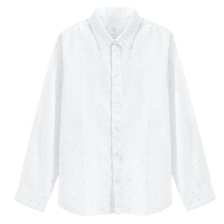 White button down classic shirt with pattern