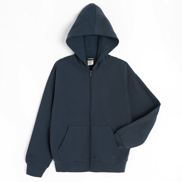 Blue hooded sweatshirt