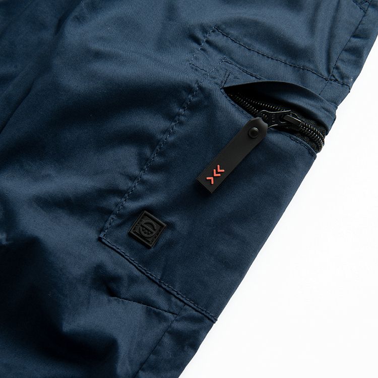 Blue cargo trousers