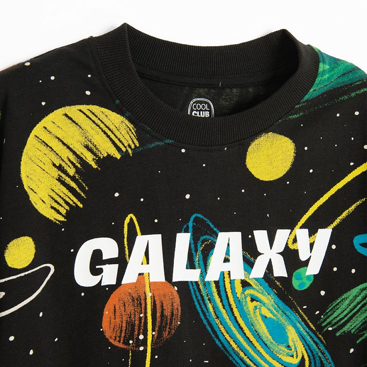 Black T-shirt with GALAXY print