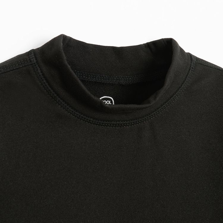 Black turtleneck blouse