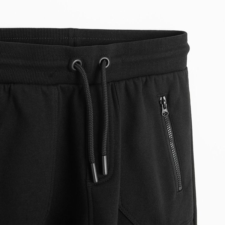 Black cargo style jogging pants