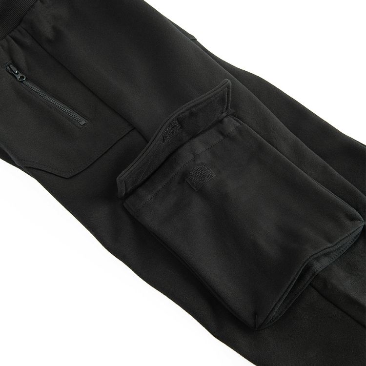 Black cargo style jogging pants