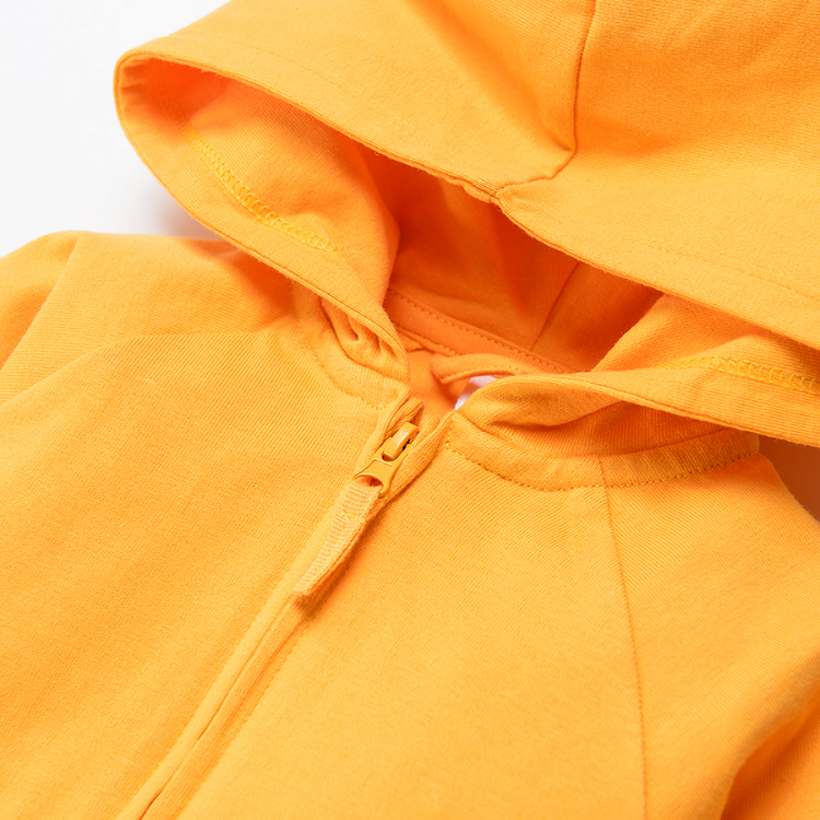 Yellow zip through hoodie