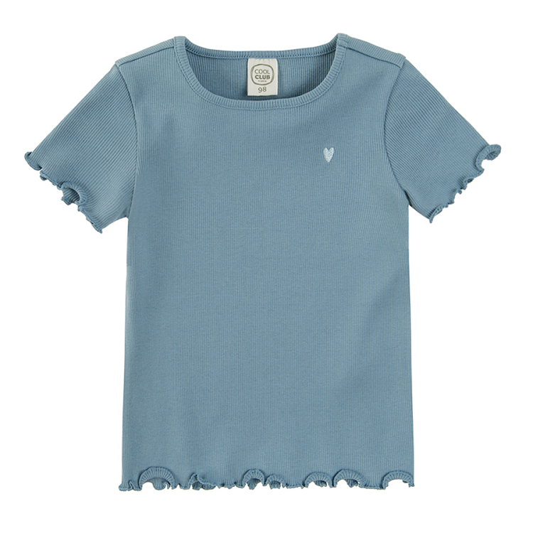 Light blue short sleeve blouse